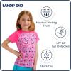Lands’ End Kids Boys and Girls Swimwear UPF 50 Short Sleeve Rash Guard Shirt (XXS-XL)(Bright Pink)