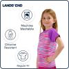 Lands’ End Kids Boys and Girls Swimwear UPF 50 Short Sleeve Rash Guard Shirt (XXS-XL)(Neon Purple 2)