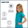 Lands’ End Kids Boys and Girls Swimwear UPF 50 Short Sleeve Rash Guard Shirt (XXS-XL)(Tile Blue)