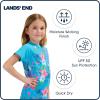 Lands’ End Kids Boys and Girls Swimwear UPF 50 Short Sleeve Rash Guard Shirt (XXS-XL)(Turqouise)