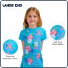 Lands’ End Kids Boys and Girls Swimwear UPF 50 Short Sleeve Rash Guard Shirt (XXS-XL)(Turqouise)