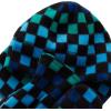 Lands’ End Kids Cozy Fleece Hat-Scarf-Gloves Set(Gradient Check/Midnight Blue)