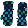 Lands’ End Kids Cozy Fleece Hat-Scarf-Gloves Set(Gradient Check/Midnight Blue)