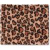 Lands’ End Kids Cozy Fleece Hat-Scarf-Gloves Set(Tan Cheetah Hearts)