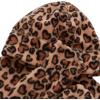 Lands’ End Kids Cozy Fleece Hat-Scarf-Gloves Set(Tan Cheetah Hearts)