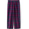 Lands’ End Kids Flannel Pajama Pants(Red/Dark Navy Multi Plaid)