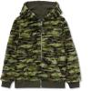 Lands’ End Kids High Pile Lined Zip Hoodie(Camo/Midnight Olive)