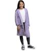 Lands’ End Kids Hooded Fleece Solid Robe(Lavender)