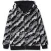 Lands’ End Kids Husky Reversible Sherpa Fleece Hoodie(Diagonal Camo/Black)