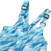 Lands’ End Kids Iron Knee Insulated Winter Snow Bibs(Aqua Splash Brush)