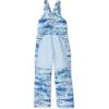 Lands’ End Kids Iron Knee Insulated Winter Snow Bibs(Blue Arctic Mountain)