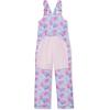 Lands’ End Kids Iron Knee Insulated Winter Snow Bibs(Pink Cotton Candy Splash)