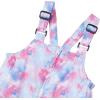 Lands’ End Kids Iron Knee Insulated Winter Snow Bibs(Pink Cotton Candy Splash)