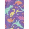 Lands’ End Kids Pattern Snug Fit Pajama Set(Bright Purple Dinos)