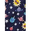 Lands’ End Kids Pattern Snug Fit Pajama Set(Deep Sea Navy Kitty Space)