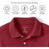 Lands’ End Kids School Uniform Polo – 100% Cotton Comfort That Lasts All Year, Easy-Care, Short Sleeve(Garnet)