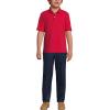 Lands’ End Kids School Uniform Polo – 100% Cotton Comfort That Lasts All Year, Easy-Care, Short Sleeve(Red)