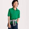 Lands’ End Kids School Uniform Polo – 100% Cotton Comfort That Lasts All Year, Easy-Care, Short Sleeve(Vibrant Clover)