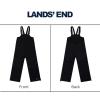 Lands’ End Kids Squall Waterproof Iron Knee Bib Snow Pants(Black)