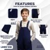 Lands’ End Kids Squall Waterproof Iron Knee Bib Snow Pants(Navy)