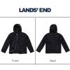 Lands’ End Kids ThermoPlume Packable Hooded Jacket(Black)