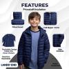 Lands’ End Kids ThermoPlume Packable Hooded Jacket(Navy)