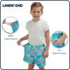 Lands’ End Little Boys’ Swimwear UPF 50 Mesh Liner Swim Trunks (XXS-S)(Malibu Blue)