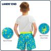 Lands’ End Little Boys’ Swimwear UPF 50 Mesh Liner Swim Trunks (XXS-S)(Neon Yellow)