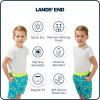 Lands’ End Little Boys’ Swimwear UPF 50 Mesh Liner Swim Trunks (XXS-S)(Neon Yellow)
