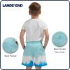 Lands’ End Little Boys’ Swimwear UPF 50 Mesh Liner Swim Trunks (XXS-S)(White)