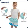 Lands’ End Little Boys’ Swimwear UPF 50 Mesh Liner Swim Trunks (XXS-S)(White)