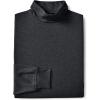 Lands’ End Men’s American-Grown Supima Cotton Mock Turtleneck Shirt(Dark Charcoal Heather)