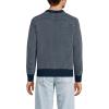 Lands’ End Men’s Button Up Crewneck Sweater(Radiant Navy/Ivory Mariner)