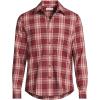 Lands’ End Men’s Coastal Flannel(Burgundy Spritz Plaid)