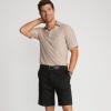 Lands’ End Men’s Comfort Waist 9″ No Iron Chino Shorts(Black)