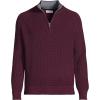 Lands’ End Men’s Drifter Quarter Zip Sweater(Lush Burgundy)