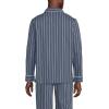 Lands’ End Men’s Essential Pajama Shirt(Slate Blue Double Stripe)