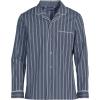 Lands’ End Men’s Essential Pajama Shirt(Slate Blue Double Stripe)