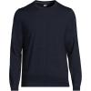 Lands’ End Men’s Fine Gauge Cotton Crew Neck Sweater(Radiant Navy)