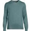 Lands’ End Men’s Fine Gauge Cotton Crew Neck Sweater(Tourmaline)