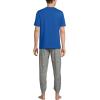Lands’ End Men’s Knit Jersey Pajama Sleep Set(Gray Heather Skiers)