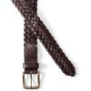 Lands’ End Men’s Leather Braid Belt(Dark Brown)