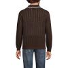 Lands’ End Men’s Long Sleeve Button Through Summer Polo Cardigan(Rich Coffee)