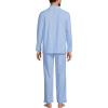 Lands’ End Men’s Long Sleeve Essential Pajama Set(Blue/White Stripe)