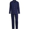 Lands’ End Men’s Long Sleeve Essential Pajama Set(Deep Sea Navy)