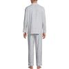 Lands’ End Men’s Long Sleeve Essential Pajama Set(Ivory/Blue Tattersall)