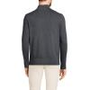 Lands’ End Men’s Long Sleeve Fine Gauge Cotton Quarter Zip Sweater(Charcoal Heather)