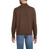 Lands’ End Men’s Long Sleeve Fine Gauge Cotton Quarter Zip Sweater(Dark Walnut Brown)