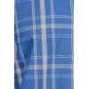 Lands’ End Men’s Long Sleeve Tailored Fit Travel Kit Shirt(Mariner Blue/Pale Almond Plaid)