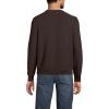 Lands’ End Men’s Long Sleeve Washable Merino Wool V Neck Sweater(Rich Coffee)